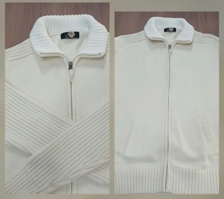 Campera de punto limpia después del tratamiento