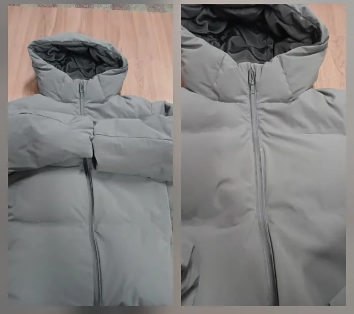 Campera gris limpia después del tratamiento